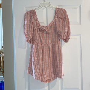 Pink top shop romper